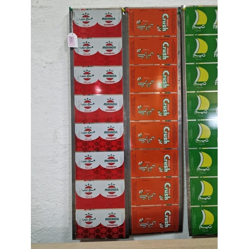 200g - Interesting Collection of 8 x Vintage (1970's) Pre-Formed Tin Cans, (8 x Sheets of 8 Soda Cans in Me... 