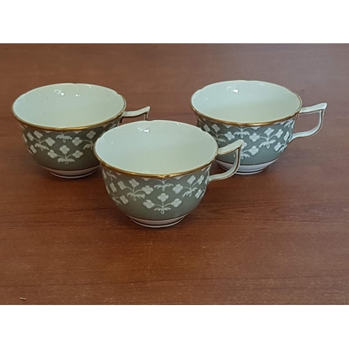 828g - Antique Copeland Set of 5 x Coffee Cups - Signet with Hallmark from 1851 - 1895