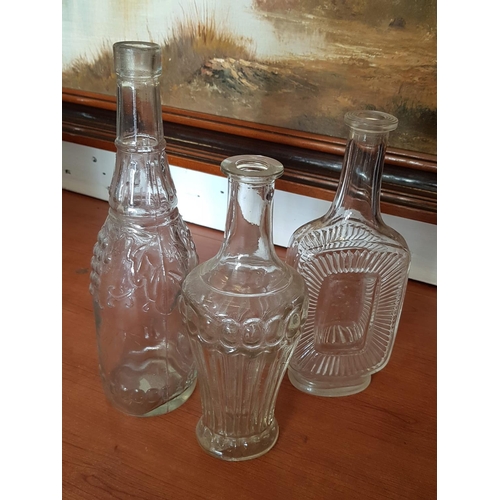 588 - Various Shape and Style Retro Cut Glass Decanter (9pcs)