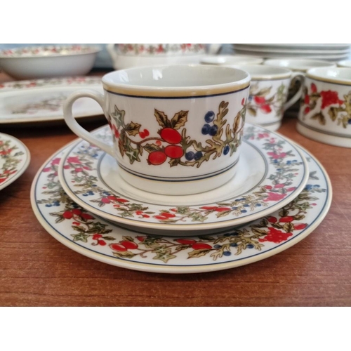 667 - Collection of Decorative Festive Tableware Stamped 'Pirillos Bakeries, Made in China', Qty of Dinner... 