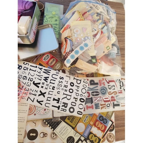 234 - Large Collection of Handcraft Accessories (Stamps, Stickers, Ribbons and Many Other)