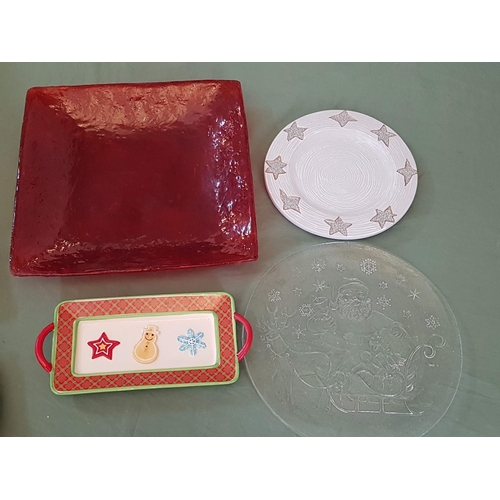 236 - Large Collection of Assorted Decorative Trays and Plates Various Sizes, Shape Style, Colour etc