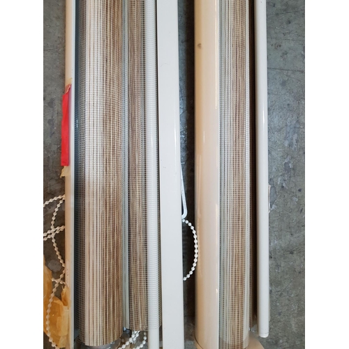 295 - Window Blinds Beige / Brown (W:178cm each)