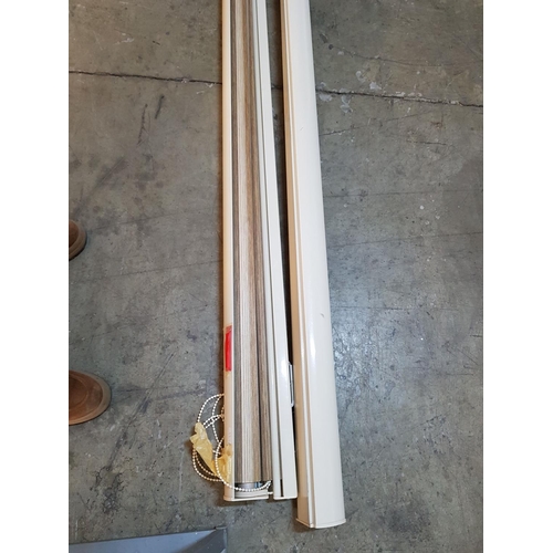 295 - Window Blinds Beige / Brown (W:178cm each)