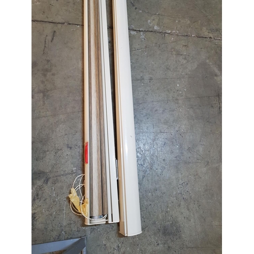 295 - Window Blinds Beige / Brown (W:178cm each)