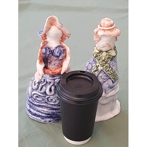 301 - Hand Craft Ceramic Variation of a Victorian Couple (H:24.5 & H:23cm)