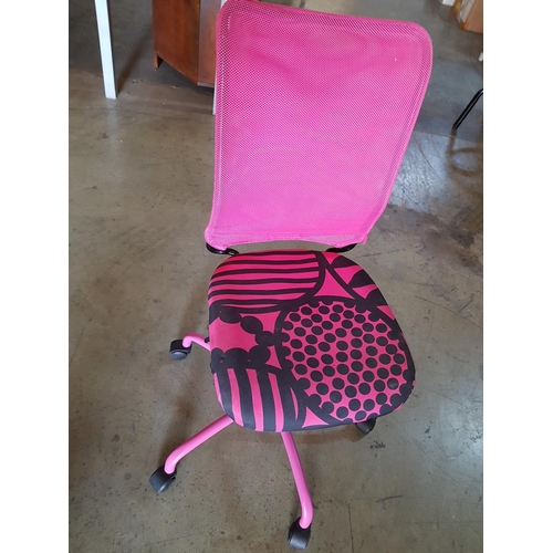 347 - Pink Ikea Swivel Chair