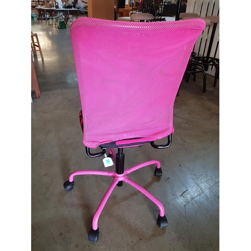 347 - Pink Ikea Swivel Chair