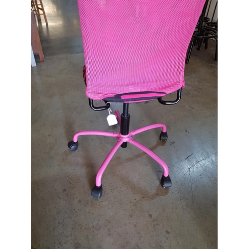 347 - Pink Ikea Swivel Chair