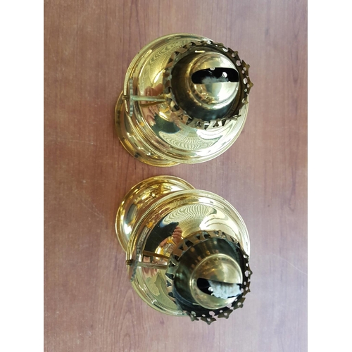 350 - Gold Tone - Vintage Style Kerosene Lamp (2 x Bases, NO Glass or Lamp Shade), (Un-Used, A/F)