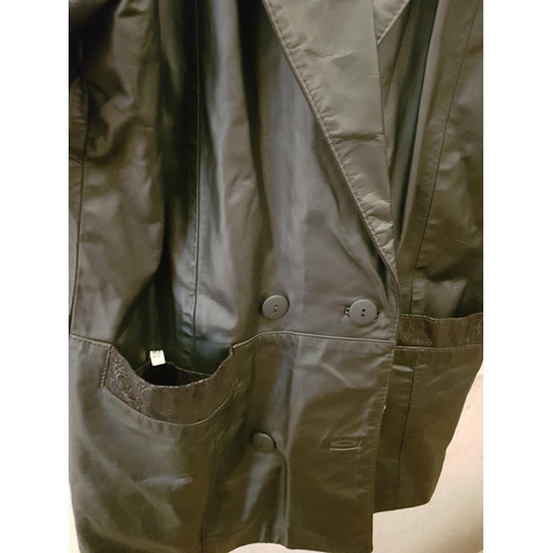 367 - Black Leather Jacket Size XL, Made in USA