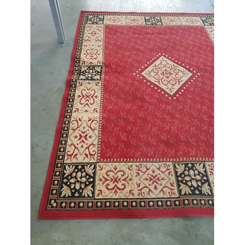 437 - Classic Pattern Carpet (Red / Black) Beige (240 x 180cm)