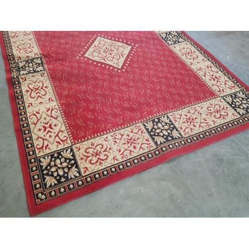 437 - Classic Pattern Carpet (Red / Black) Beige (240 x 180cm)