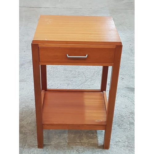 454 - Retro (70's - 80's) Side Table with 1 -  Drawer (43 x 36 x 72cm)