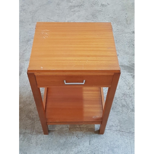 454 - Retro (70's - 80's) Side Table with 1 -  Drawer (43 x 36 x 72cm)