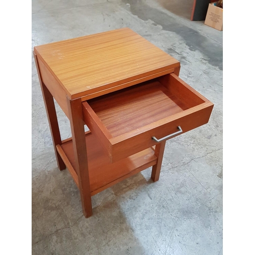 454 - Retro (70's - 80's) Side Table with 1 -  Drawer (43 x 36 x 72cm)