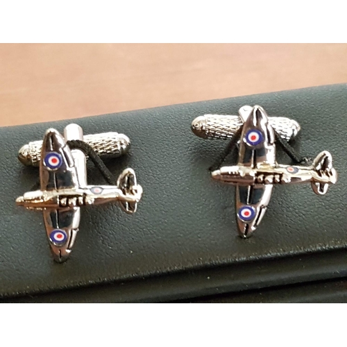 483 - Pair of Spitfire Cufflinks with Box