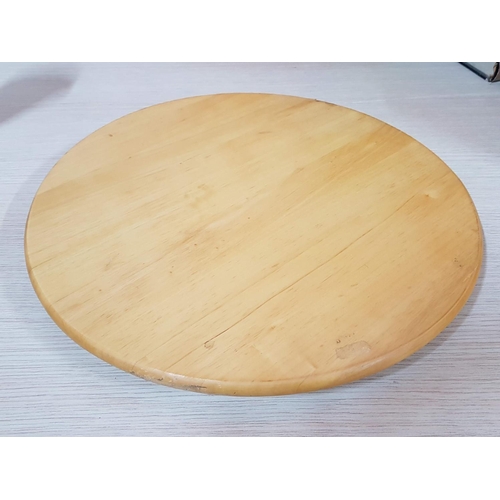 505 - Wood Lazy Suzan Kitchen Turntable (For Dining Table - Serving Plate Rotating, Swivel Tray), (Ø39cm)