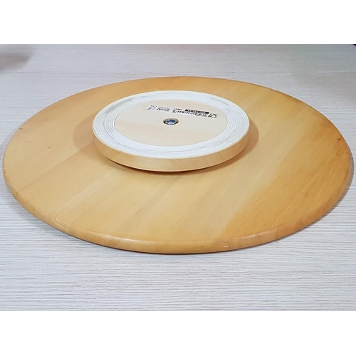 505 - Wood Lazy Suzan Kitchen Turntable (For Dining Table - Serving Plate Rotating, Swivel Tray), (Ø39cm)