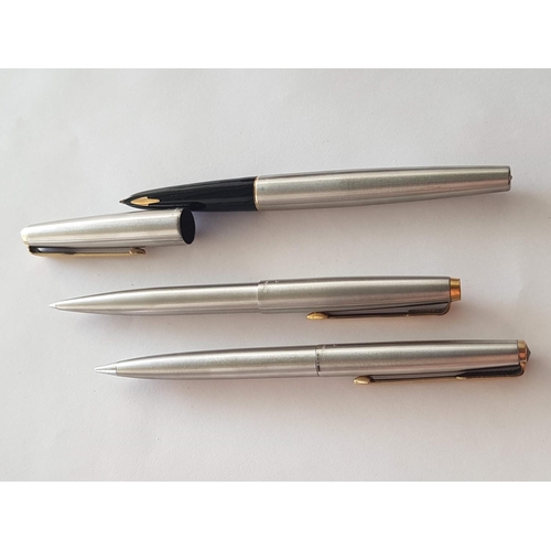 123 - Vintage Parker Arrow - Writing Set in Original Box; Pen, Pencil, Ball Point Pen (Made in England)