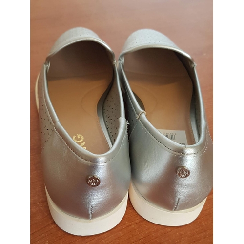 307 - Pair of Ballerina Shape Styled in Metallic Silver Shoes (Miss KG by Kurt Giger Nora Metallic Flat) S... 