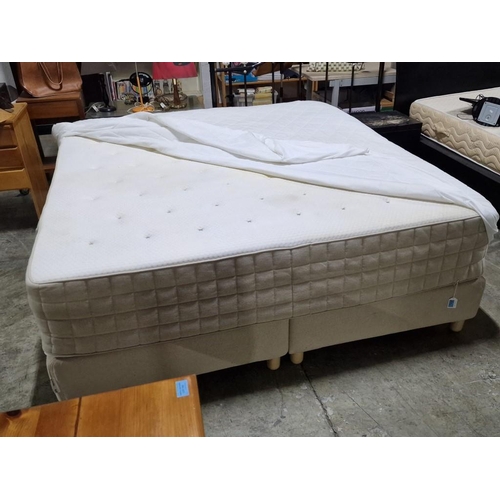 140 - Double Bed; IKEA 'Espevar' Twin Divan Base with 'Hidrasund' Mattress (Approx. 180 x 200cm) and Mattr... 