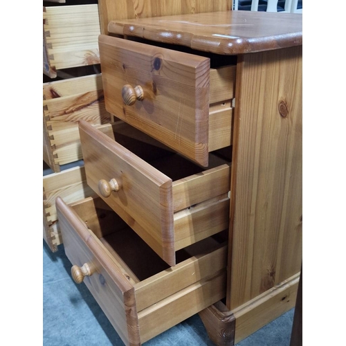 141 - Solid Pine Wood 6-Drawer Chest of Drawers (Approx. 83 x 41 x 104cm), Together with Matching 3-Drawer... 