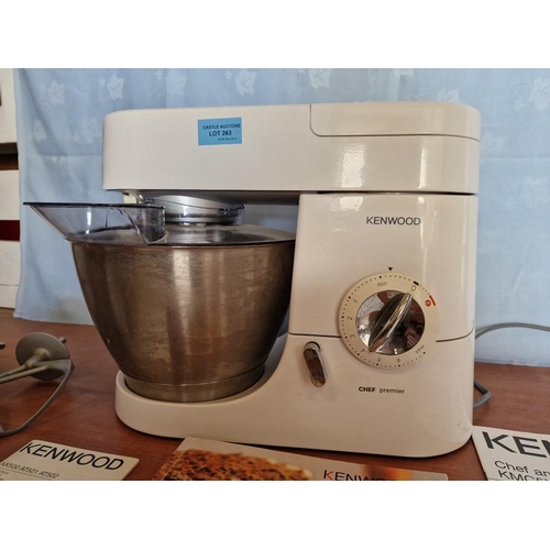 263 - Kenwood Chef Premier Kitchen Machine / Food Mixer, (Model: KMC510) with Various Attachments and Manu... 