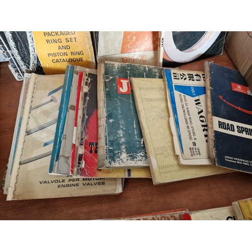 267 - 2 x Large Boxes with Huge Collection of Classic Car Spare Parts Catalogues, Circa 1950's, 60's, 70's... 