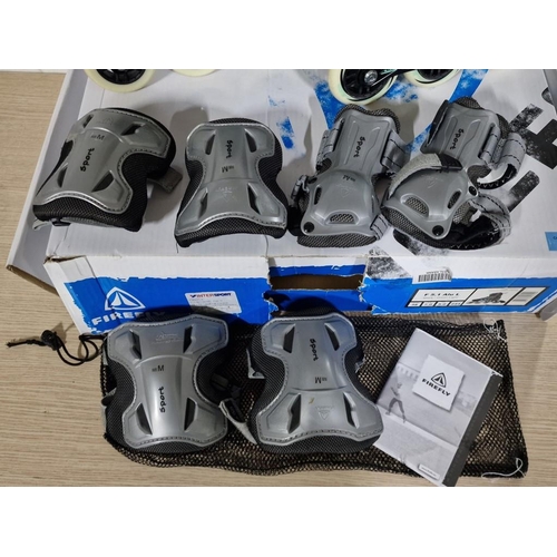 419 - 'Firefly' Roller Blades, (EU 38), Together with Set of Knee, Elbow Pads & Wrist Guards, Look Unused