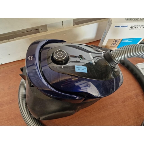 468 - Samsung Vacuum Cleaner, (Model: SC07M25EOWB) with Manual and Spare Dust Bags, * Basic Test and Worki... 