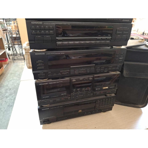 187 - Kenwood Hi-Fi Stacking System; P-94 Turntable, A-94 Amplifier, T-94L Tuner, GE-940 Graphic Equalizer... 