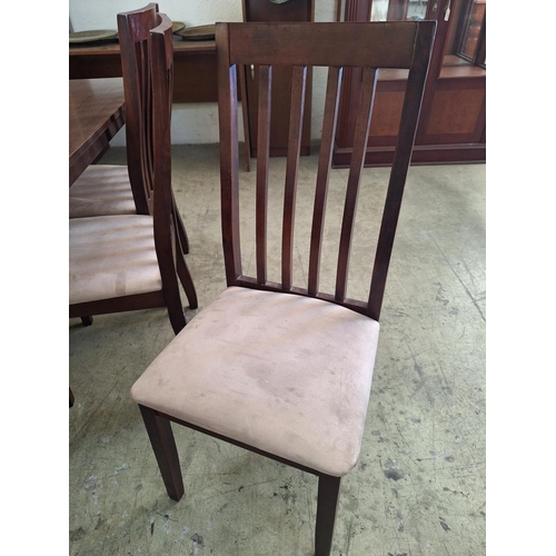 386 - Dark Brown Dinning Table (90 x 150 x 75cm) Together with 6 x Matching Dark Brown Dinning Chairs with... 