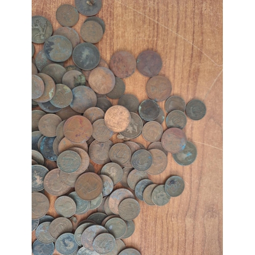 387 - Large Collection of Early English Coins, Pennies & Half Pennies