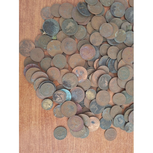 387 - Large Collection of Early English Coins, Pennies & Half Pennies