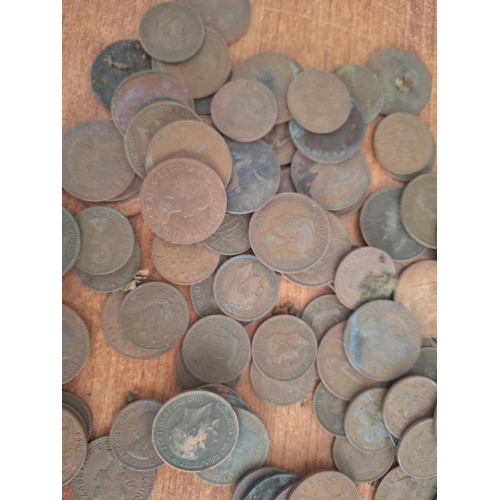 387 - Large Collection of Early English Coins, Pennies & Half Pennies