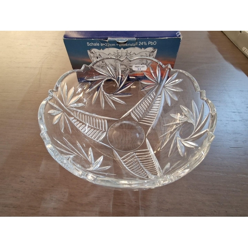 700 - Bohemia 'La Stella' Lead Crystal Fruit Bowl with Original Box, Together with 'Soga' Contemporary Gla... 