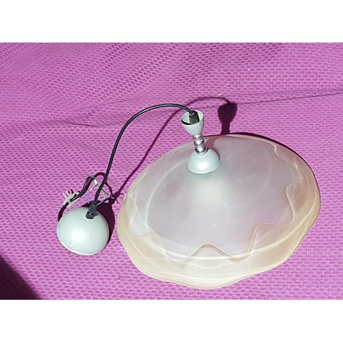 778 - Retro Pendant Lamp with Mat Glass Lamp Shade (Un-Tested)