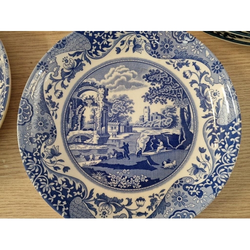 276 - 2 x Blue & White Spode 'Italian' Plates, Together with 4 x Blue & White Dinner Plates and 4 x Side P... 