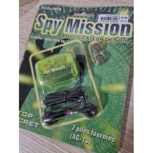 31 - Qty of Toys in Packets; Compass Keychains, Wooden Butterflies and 'Spy Mission'