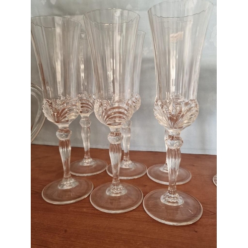 326 - Collection of Crystal Glasses; Set of 6 x Vintage Wine Glasses, Pair of Russian Lead Crystal Wine Gl... 