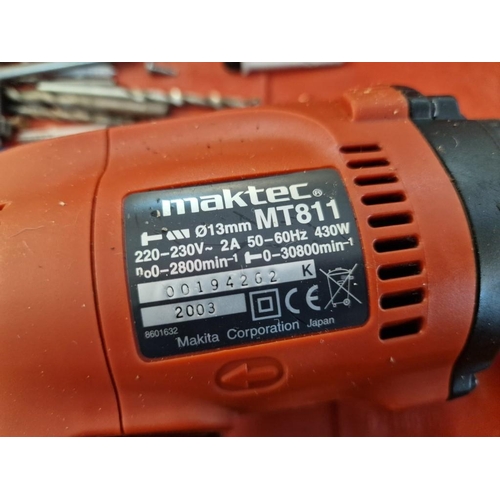 333 - Maktec by Makita Electric Drill, (Model: MT811) in Case with Accessories