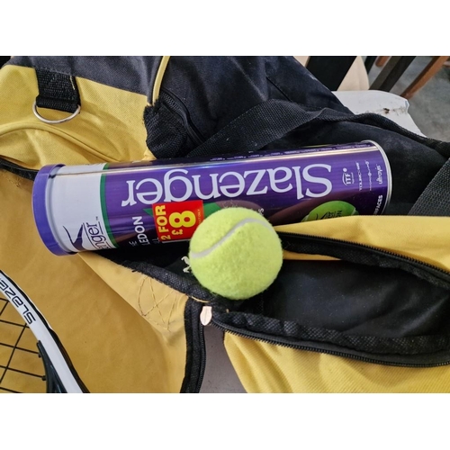 399 - 4 x Slazenger Tennis Rackets (look unused), Together with Tennis Balls, Carry Bag and Jump Rope