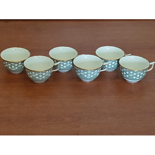 544 - Antique Copeland Set of 5 x Coffee Cups - Signet with Hallmark from 1851 - 1895