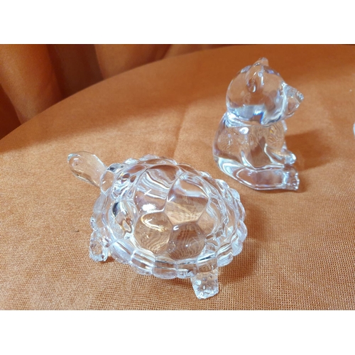 786 - Collection of Stylish Glass Homeware Ornaments (Glass Animal Figurines) Tealight Holders and Shot Gl... 