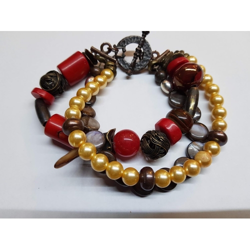 791 - Craft Jewellery;1 x Hand Made Necklaces and 2 x Bracelets (Natural Stones and Others)