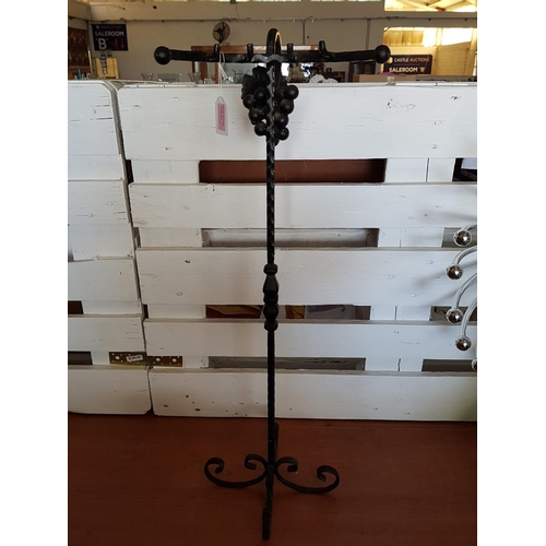 648 - Cast Iron Fire Companion Set - 4  - Fireplace Tools and Decorative Stand (H:85cm) Victorian Style