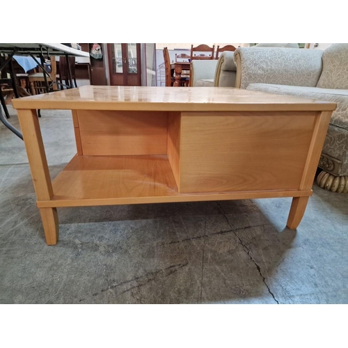 221 - Large Square Modern Coffee Table with Little Drawers (90 x 90 x 45cm)