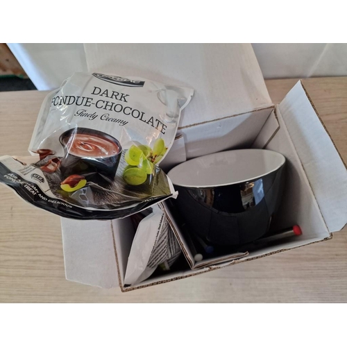 394 - Deluxe Dark Chocolate Fondue Set, in Box