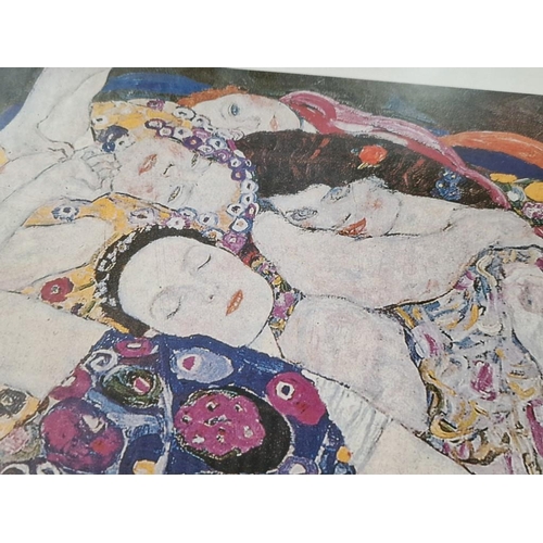 396 - Framed Gustav Klimt Print Titled 'The Virgin', (Approx. 80 x 80cm)